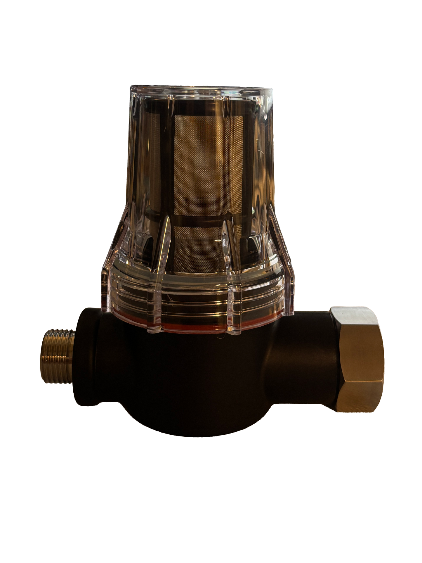 ice bath pre filter on a white background